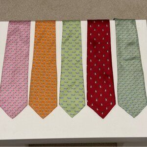 Tommy Hilfiger Ties Lot of 5 Unique Cutesy Whale Shark Penguin Fishy Fish Summer
